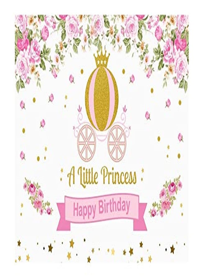Theme My Party Crown Princess -Girls Birthday Party Backdrop for Photography Banner Girl Kids Event Cake Table Decor Home Decoration Photo Booth Background (4ft X 4ft) - Image 2